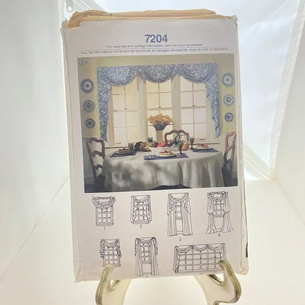 #7204 Simplicity Window Curtain Sewing Pattern